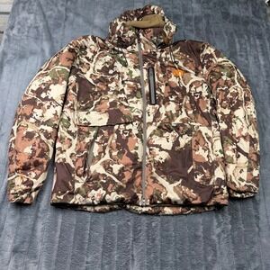 First Lite Woodbury Insulation Jacket Mens Large Fusion Camo Hunting Full Zip
